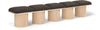 Pavilion - 5 Piece Modular Bench With Natural Base