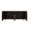 Clayten - Server - White Natural Marble Top & Espresso