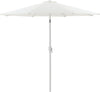 Fiji - Aluminum Patio Umbrella With Round Teak And White Base