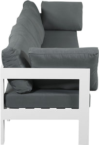 Nizuc - Outdoor Patio Modular Sofa 5 Seats - Grey - Fabric