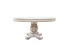 Vendome - 76" Round Dining Table With Pedestal Base - Antique Pearl