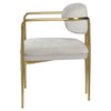 Zayn - Arm Chair (Set of 2) - Beige Chenille & Gold