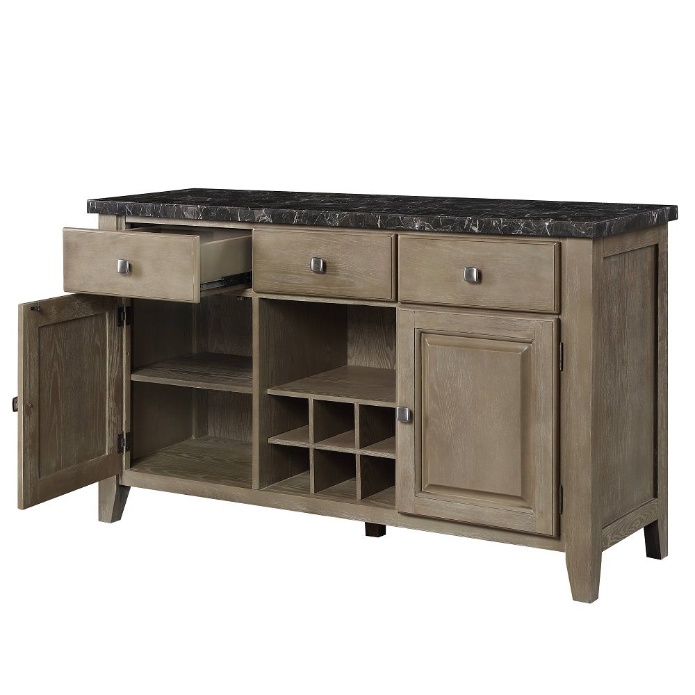 Charnell - Server - Marble Top & Oak