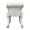 Vendome - Vanity Stool - Beige Synthetic Leather & Antique Pearl