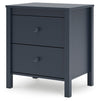 Simmenfort - Two Drawer Night Stand - Navy Blue