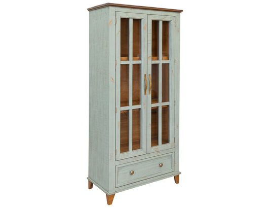 Toscana - 1 Drawer 2 Glass Doors Cabinet