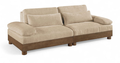 Beige / 2 Pc. Sectional Loveseat