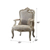 Picardy - Chair With Pillow (Right Facing Leaf) - Fabric & Antique Pearl