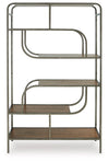 Jaddon - Bookcase - Brown / Antique Silver