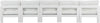 Nizuc - Outdoor Patio 5 Seat Modular Armless Sofa With White Frame