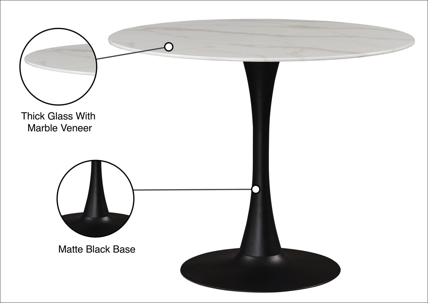 Tulip - Two Tone Dining Table