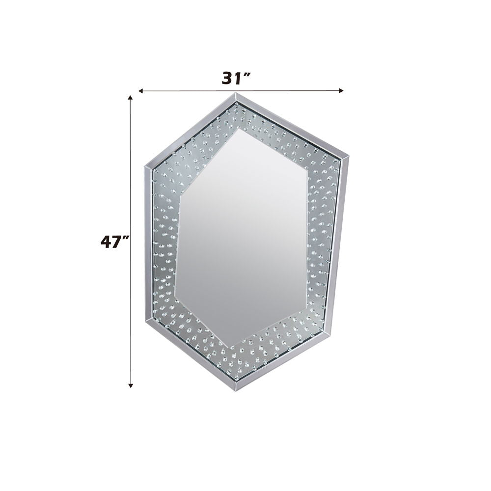 Nysa - Accent Mirror - Mirrored & Faux Crystals
