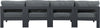 Nizuc - Outdoor Patio 4 Seat Armless Modular Sofa With Gray Frame