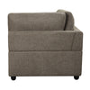 Rylie - Modular Wedge With 3 Pillows - Brown Linen