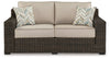 Coastline Bay - Loveseat W/Cushion - Brown