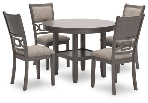Wrenning - Dining Room Table Set (Set of 5) - Gray