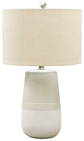 Shavon - Ceramic Table Lamp - Beige / White