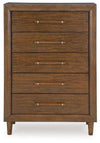 Lyncott - Five Drawer Chest - Brown