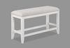 Wendy - Counter Height Bench - White / Beige