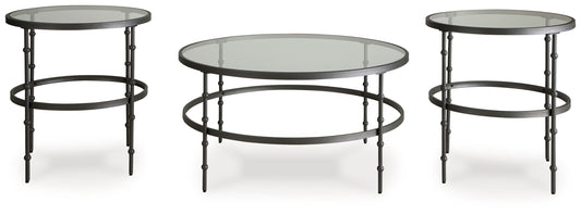 Kellyco - Occasional Table Set (Set of 3) - Gunmetal