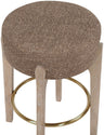 Torino - Backless Counter Stool With Brushed Natural Base (Set of 2)