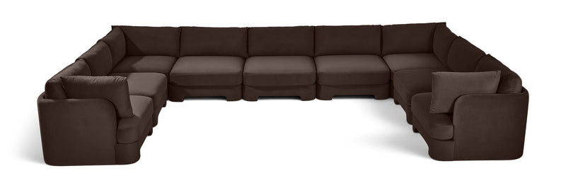 Hammond - Velvet Performance Fabric Upholstered 9 Piece Sectional