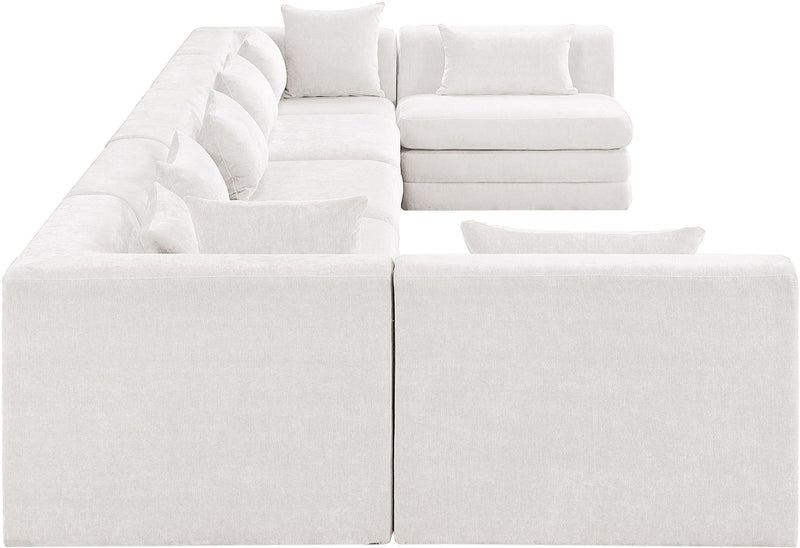 Stellar - 7 Piece Chenille Fabric Upholstered Modular Sectional