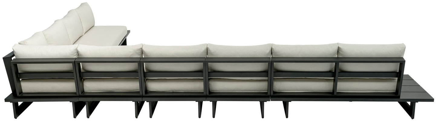 Maldives - 7 Piece Water Resistant Outdoor Patio Modular Sectional With Gray Base