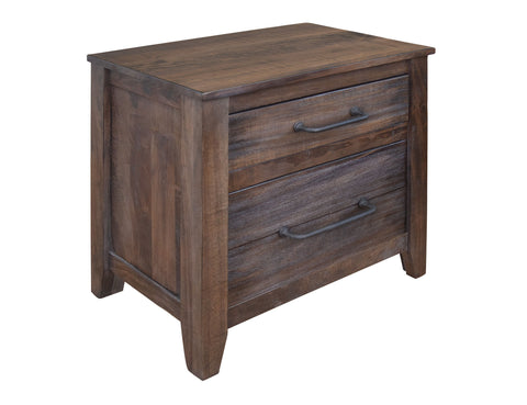 San Luis - Nightstand - Deep Brown / Warm Gray Finish