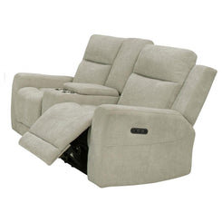 Kennett - Chenille Upholstered Power Reclining Loveseat - Ivory