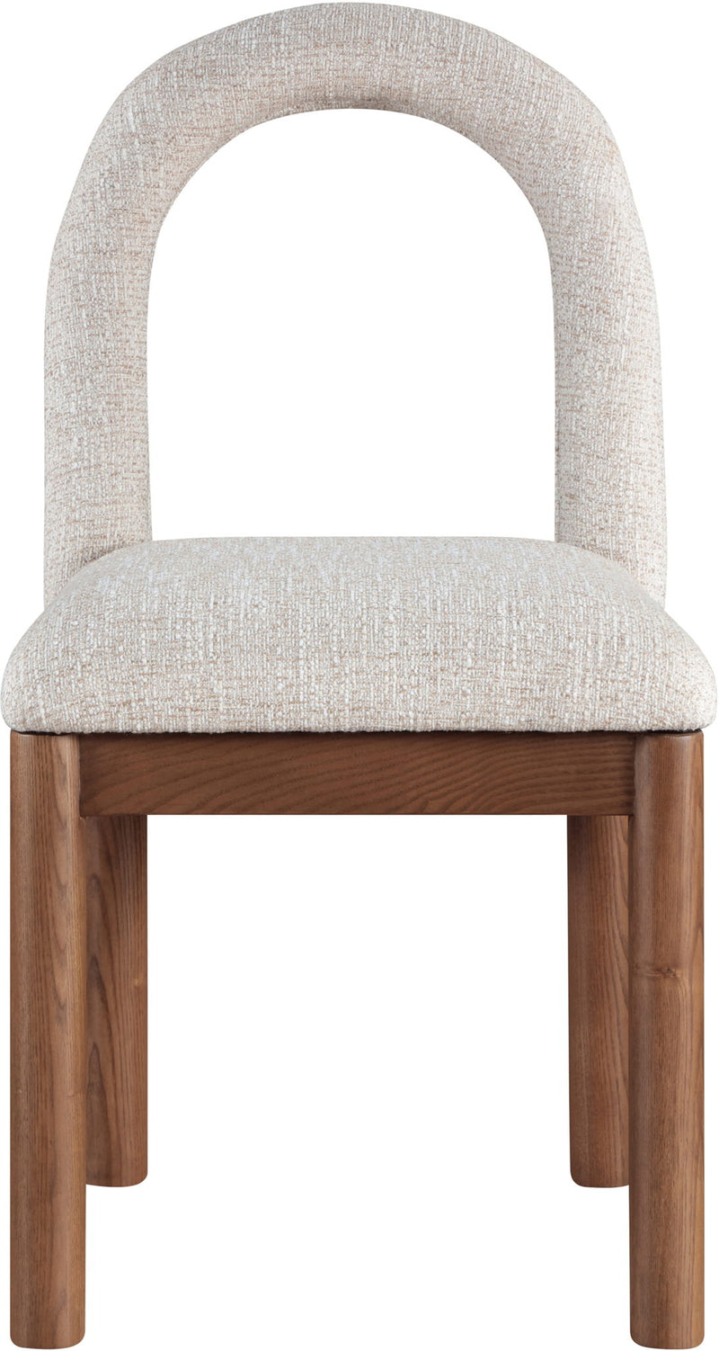 Conrad - Linen Dining Chair With Brown Legs