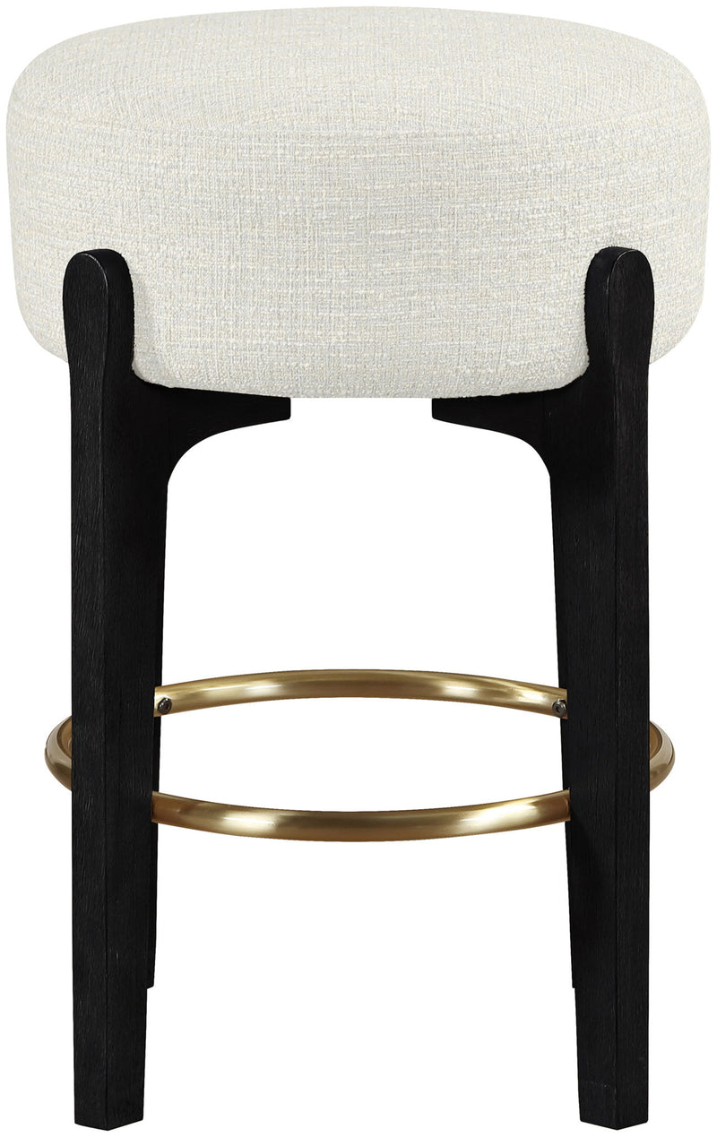 Torino - Backless Counter Stool With Brushed Black Base (Set of 2)