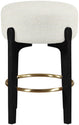 Torino - Backless Counter Stool With Brushed Black Base (Set of 2)
