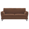Selma - 2 Piece Velvet Upholstered Crescent Arm Sofa Set - Rust