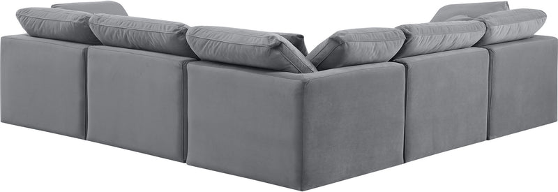 Indulge - Velvet 5 Piece Modular Corner Sectional