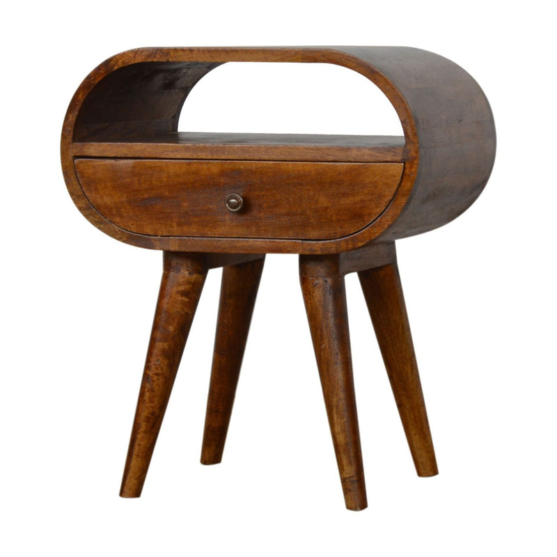 Circular Open Bedside Nightstand