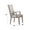 Rocky - Arm Chair (Set of 2) - Fabric & Gray Oak