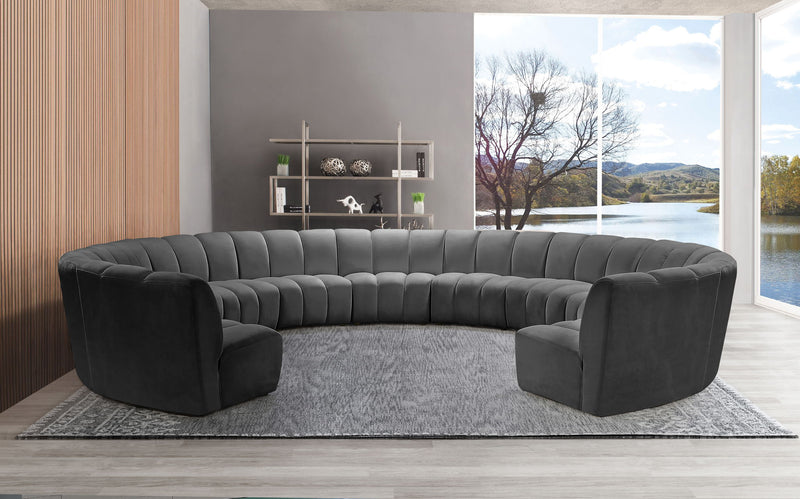 Infinity - 11 Piece Velvet Modular Sectional