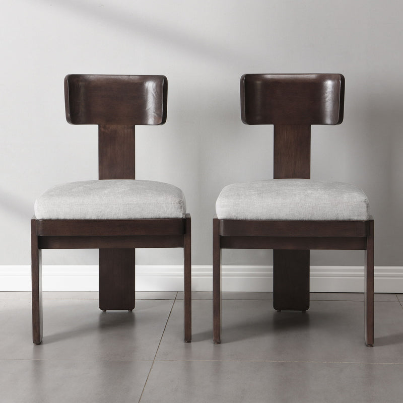 Upholstered Dining Fabric Side Chairs (Set of 2)