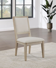 Trofello - Upholstered Dining Side Chair (Set Of 2) - White Washed And Beige