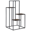 Rito - 4-Tier Multi-Display Shelf - Rustic Brown And Black