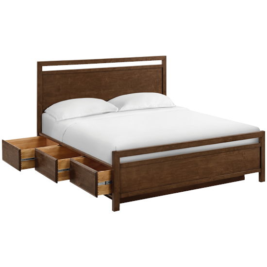 Virginia - King Storage Bed - Americano