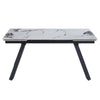 Damita - Ceramic Top Dining Table - White & Black