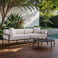 Portofino - Resilient Water Repellent Fabric 85.75" Upholstered Outdoor Patio Sofa