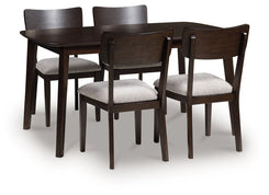 Mallenette - Merlot - Dining Room Table Set (Set of 5)