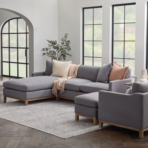 Gray / Left Arm Facing Chaise Sectional