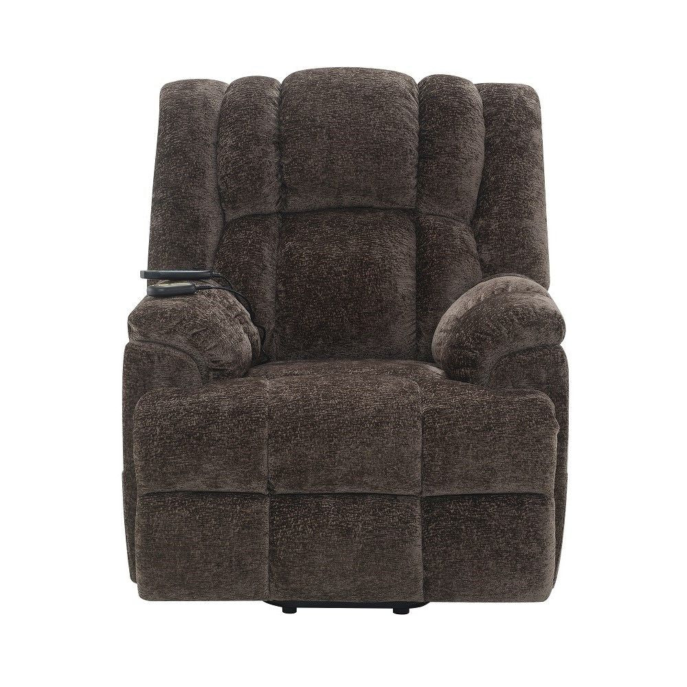 Pacay - Power Recliner With Lift & Heating & Massage - Brown