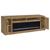 Eddy - 79" 2-Door TV Stand Fireplace Media Console - Mango