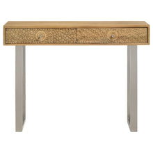 Draco - Console Table With Hand Carved Drawers - Natural