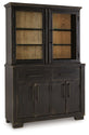 Galliden - Black / Brown - Dining Buffet And Hutch